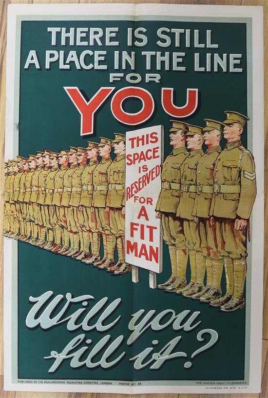 A collection of WWI National Service posters